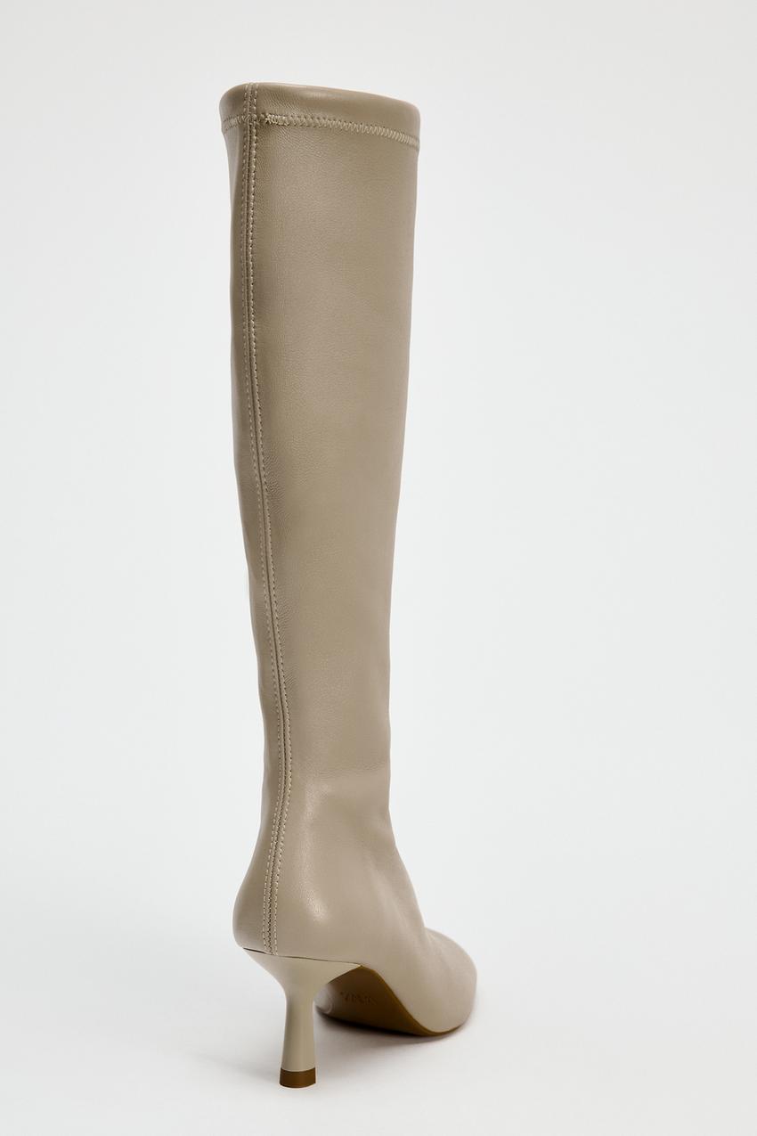 Queensley Soft Leather Knee-High Boots