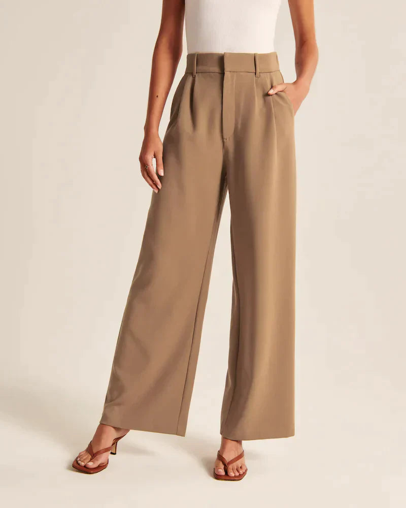 Lucia Brown Tailored Pants