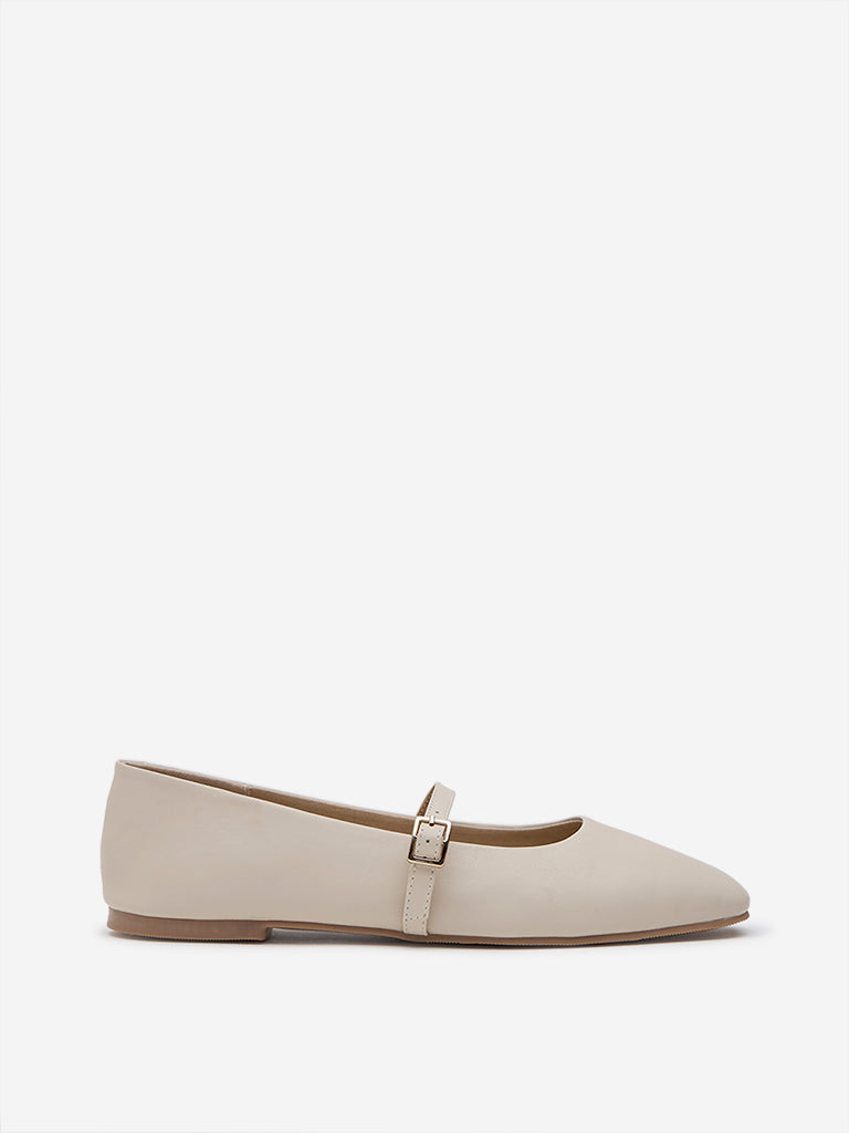 LUNA BLU Ivory Mary Jane Shoes