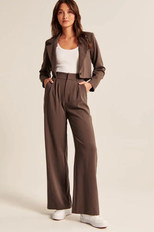 Lucia Chocolate Tailored Pants